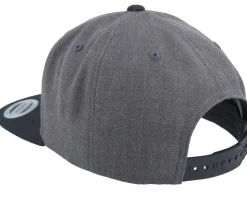 Skull Black Metallic Patch Charcoal/Black Snapback - Iconic