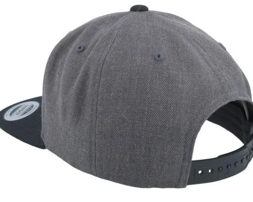 Skull Black Metallic Patch Charcoal/Black Snapback - Iconic