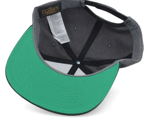 Skull Black Metallic Patch Charcoal/Black Snapback - Iconic