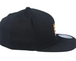 Skull Crown Flat Brim Black Fitted - Iconic