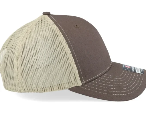 Skull Engraved 112 Split Brown/Khaki Trucker - Iconic