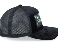 Skulls Horror Velvet Black/Black A-frame Trucker - Scenes