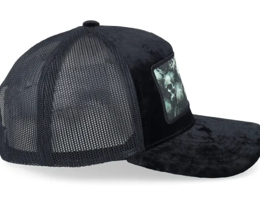 Skulls Horror Velvet Black/Black A-frame Trucker - Scenes