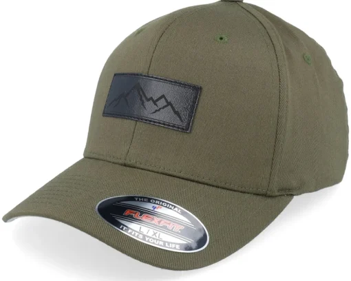 Small Box Mountain Patch Olive Flexfit - Wild Spirit