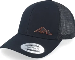 Small Brown Mountain Icon Patch Black Trucker - Wild Spirit