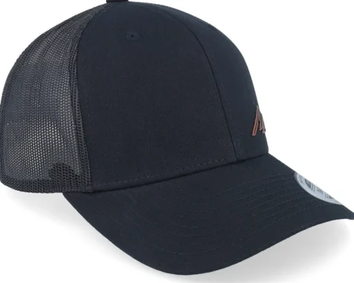 Small Brown Mountain Icon Patch Black Trucker - Wild Spirit