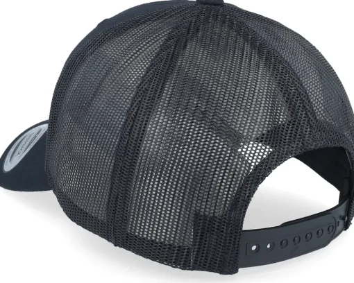 Small Engraved Mountain Black Trucker - Wild Spirit
