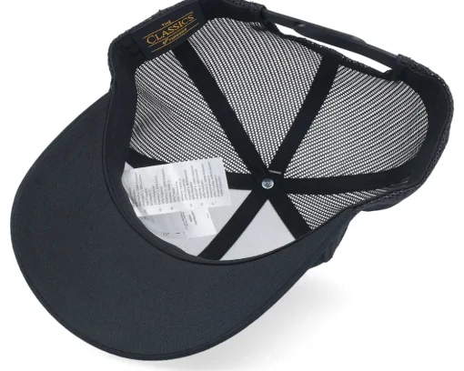 Small Engraved Mountain Black Trucker - Wild Spirit
