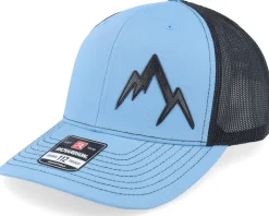 Small Engraved Mountain Columbia Blue/Black Trucker - Wild Spirit
