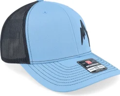 Small Engraved Mountain Columbia Blue/Black Trucker - Wild Spirit
