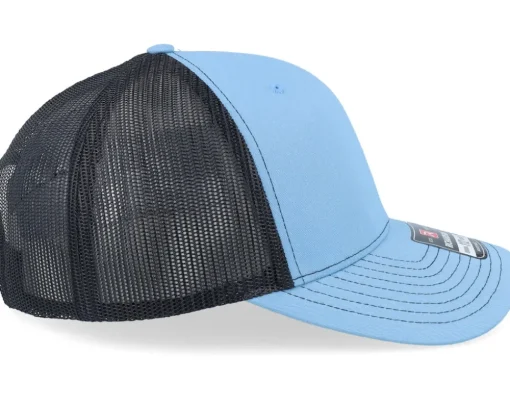 Small Engraved Mountain Columbia Blue/Black Trucker - Wild Spirit