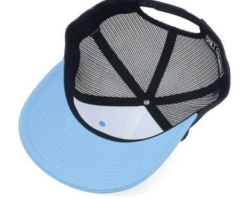 Small Engraved Mountain Columbia Blue/Black Trucker - Wild Spirit
