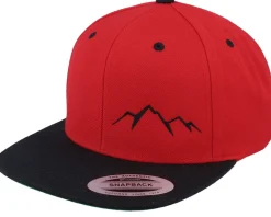 Small Mountain Black/Red/Black Snapback - Wild Spirit