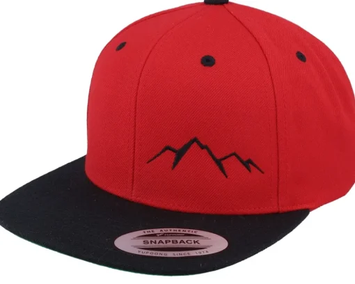 Small Mountain Black/Red/Black Snapback - Wild Spirit