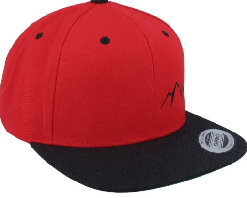 Small Mountain Black/Red/Black Snapback - Wild Spirit