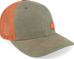 Small Mountain Orange Patch Dark Loden/Terracotta Trucker - Wild Spirit