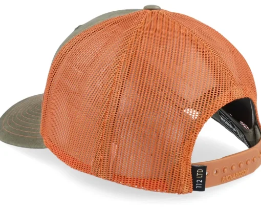 Small Mountain Orange Patch Dark Loden/Terracotta Trucker - Wild Spirit