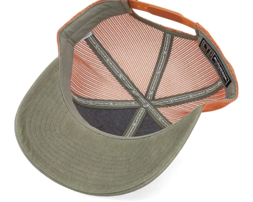 Small Mountain Orange Patch Dark Loden/Terracotta Trucker - Wild Spirit