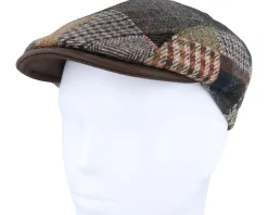 Smart Xtra 42 Wool Mix Brown Patch Flat Cap - MJM Hats