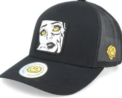 Smile Eyes Patch Black A-framed Trucker - Lucid Smile