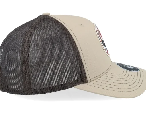 Smoke Grill Bbq Logo 112 Khaki/Coffee Trucker - Bearded Man