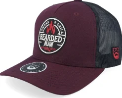 Smoke Grill Bbq Logo Duck Plum/Black/Ducks A-frame - Bearded Man