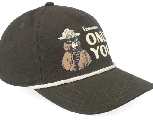 Smokey Bear Canvas Cappy Army Green A-Frame Adjustable - American Needle
