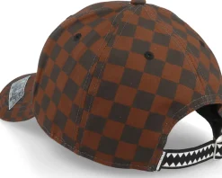 Smooth Check Cap Brown Adjustable - Sprayground