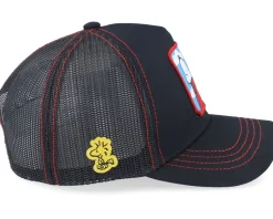 Snoopy & Woodstock Peanuts Black Trucker - Capslab