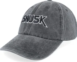Snusk 3d Black Logo Washed Black Dad Cap - Iconic