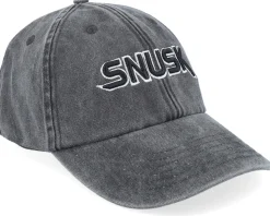 Snusk 3d Black Logo Washed Black Dad Cap - Iconic