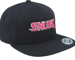 Snusk 3d Pink Logo Black Snapback - Iconic
