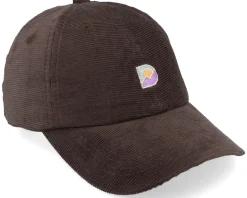 Soft Slussen Corduroy Mountain Logo Coffee Brown Dad Cap - Dedicated