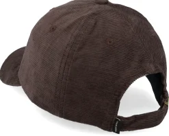 Soft Slussen Corduroy Mountain Logo Coffee Brown Dad Cap - Dedicated