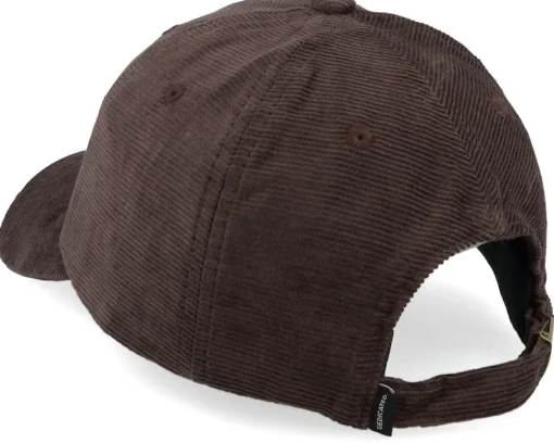 Soft Slussen Corduroy Mountain Logo Coffee Brown Dad Cap - Dedicated