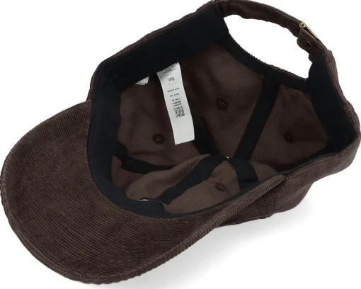 Soft Slussen Corduroy Mountain Logo Coffee Brown Dad Cap - Dedicated