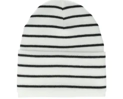 Soft White/French Navy Deep Striped Cuff - Beechfield