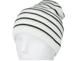 Soft White/French Navy Deep Striped Cuff - Beechfield