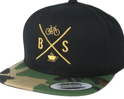 Souls Cross Coffe Black/Camo Gold Snapback - Bike Souls