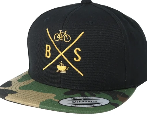 Souls Cross Coffe Black/Camo Gold Snapback - Bike Souls