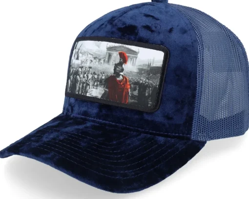 Spartan King Velvet White/Black A-Frame Trucker - Calza Pennello