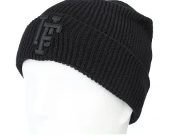 Spinback Organic Rib Beanie Color Black-os - Upfront