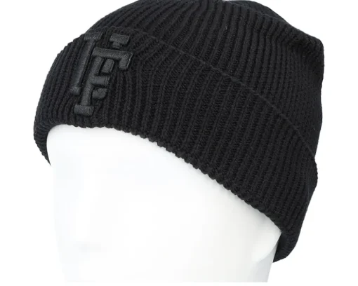 Spinback Organic Rib Beanie Color Black-os - Upfront