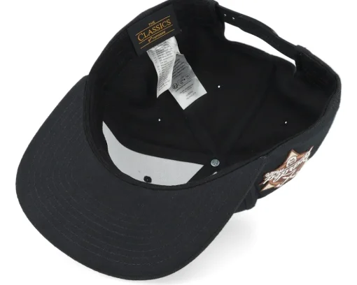 Sports Team Side Patch Black Snapback - Bearded Man