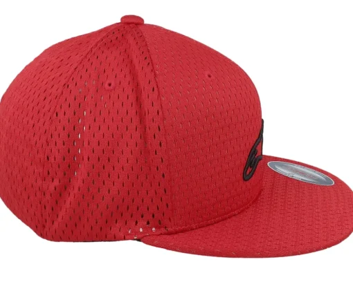 Sprint Mesh Hat Red/Black Fitted - Alpinestars