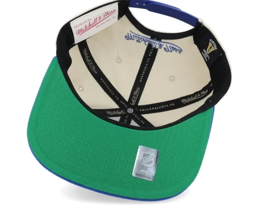 St. Louis Blues Speed Zone Vintage Off White/Blue Snapback - Mitchell & Ness