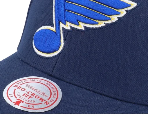 St. Louis Blues Team Ground 2.0 Pro Blue Adjustable - Mitchell & Ness