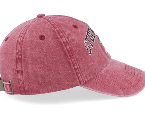 Stockholm Sweden Washed Red Dad Cap - Iconic