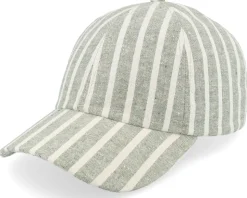 Stoff Baseballcap Striped Green/Natural Dad Cap - Seeberger