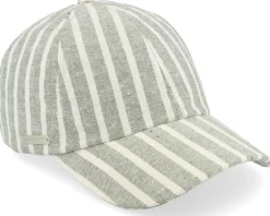 Stoff Baseballcap Striped Green/Natural Dad Cap - Seeberger